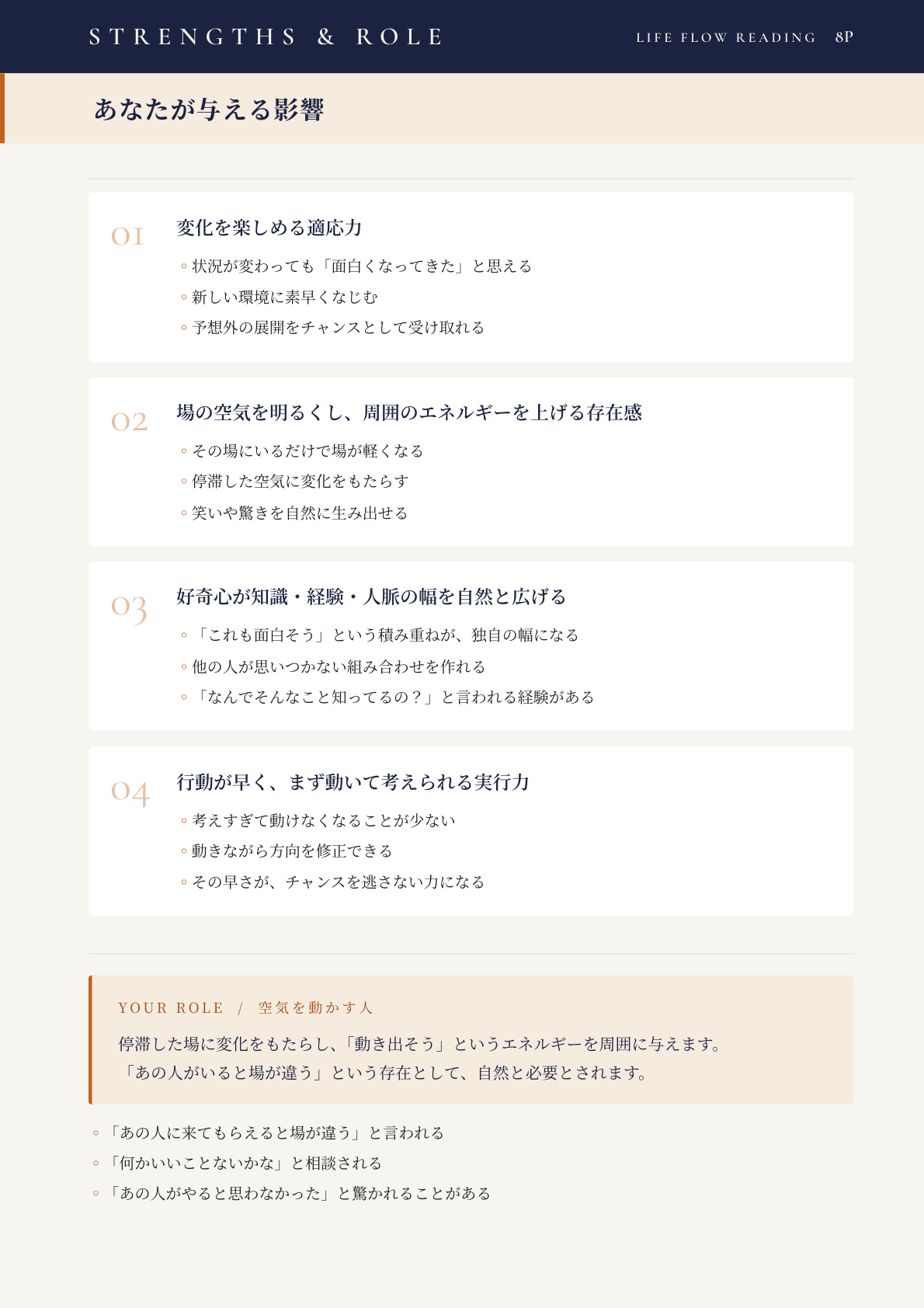 あなたが与える影響 ─ 強みと役割